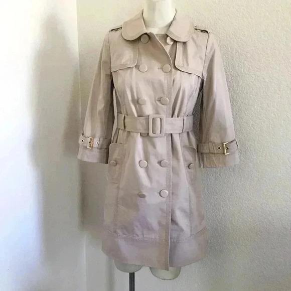 Juicy Couture Belted 3/4 Sleeve Trench Coat - Picture 2 of 7